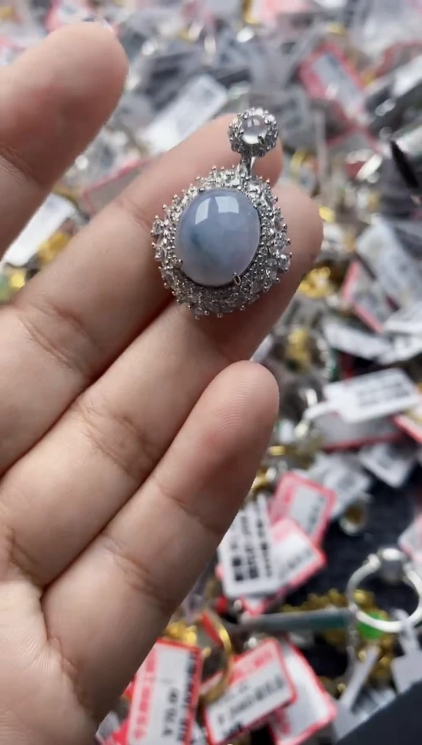 翡翠戒指银S925镶嵌1212      1