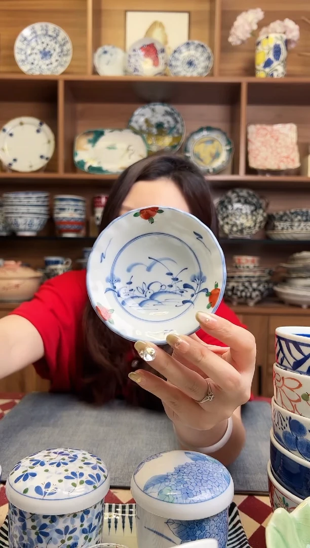 瓷片赤绘兔 小味碟