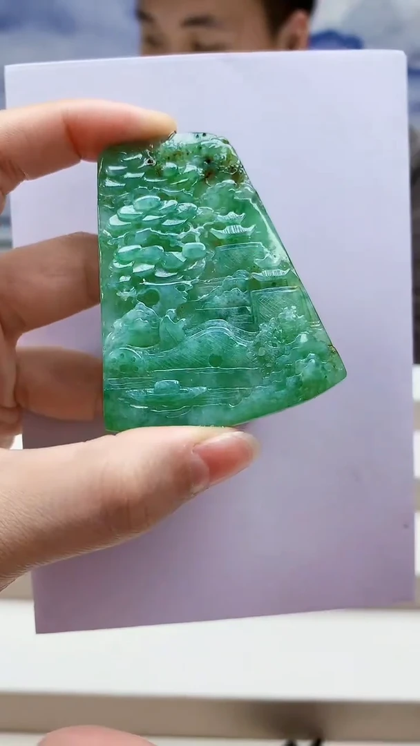 未镶嵌定制翡翠5150lr-毛货挂件52