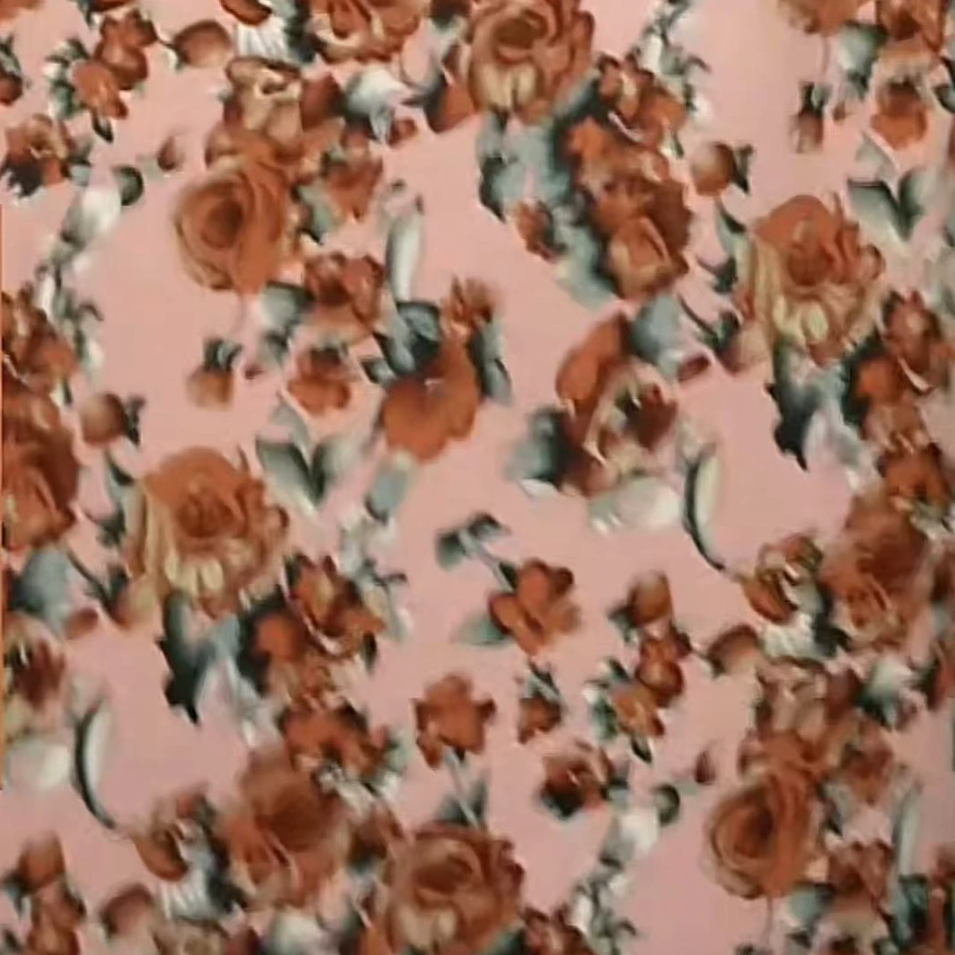 藕粉色玫瑰平纹缎时尚时装面料（不支持7天无理由）