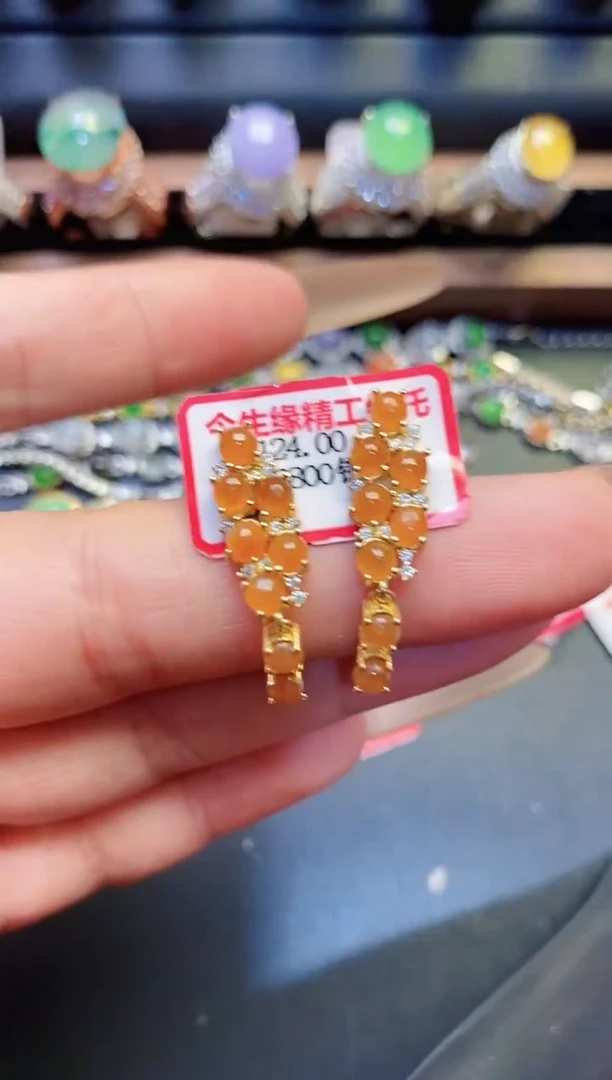 银S925镶嵌戒指翡翠天然