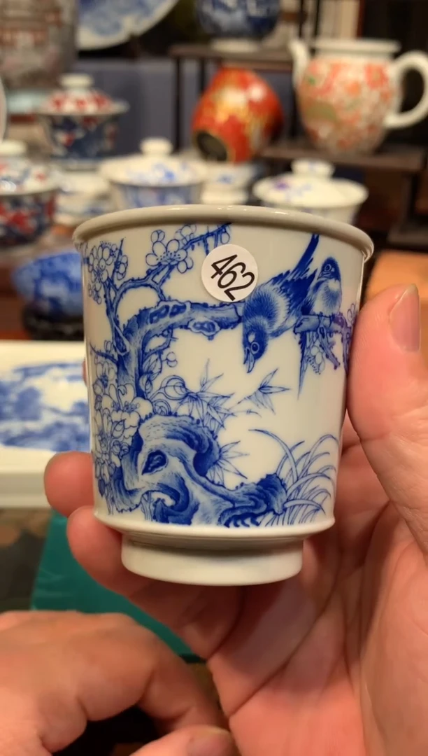 一*鱼462青花杯子