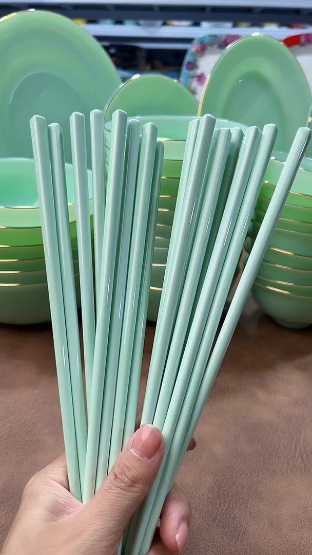 玉瓷筷子10双餐具