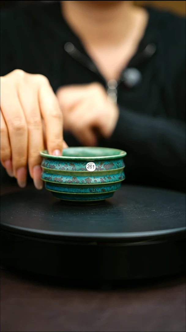 261#原矿钧瓷炉钧釉炫纹杯