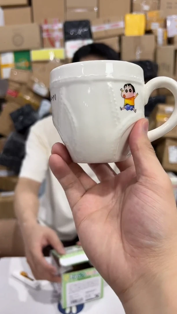 瓷片原盒小新钢达姆内内水杯