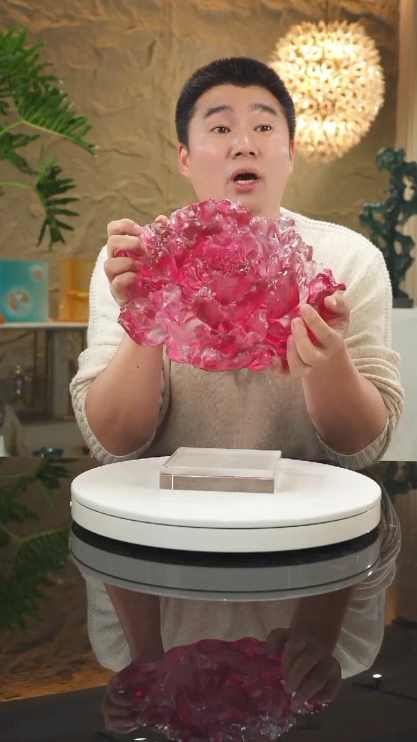 【闪购商品】摆件设计款金红牡丹花摆件