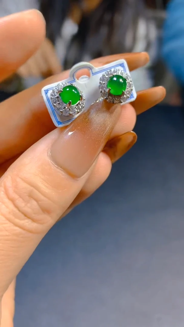 【闪购商品】翡翠耳饰未镶嵌0800073944多样性发一