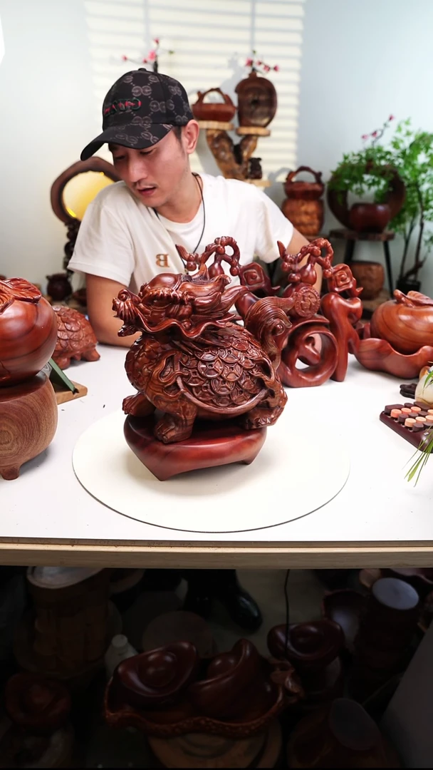 木香樟木摆件/龙龟摆件