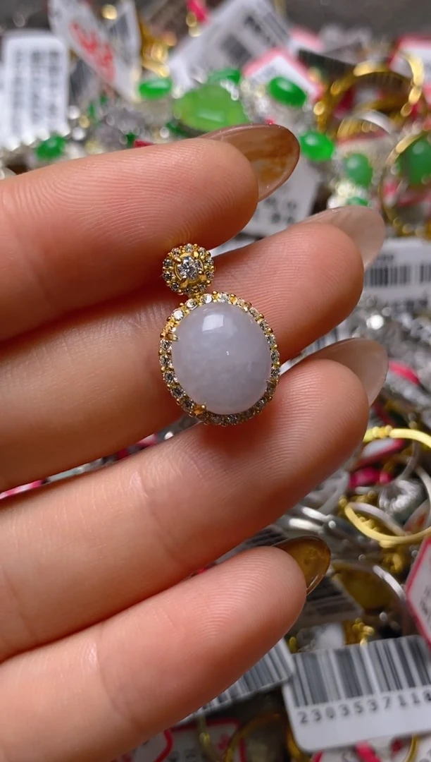 银S925镶嵌戒指翡翠百内无证书