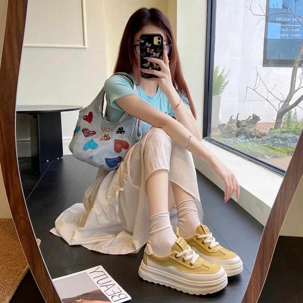 厚底增高小白鞋女2025秋季爆款百搭增高休闲板鞋8812