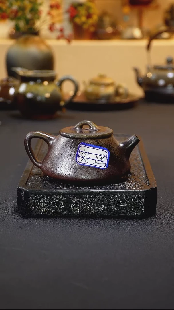 茶壶紫砂纯自然柴烧
