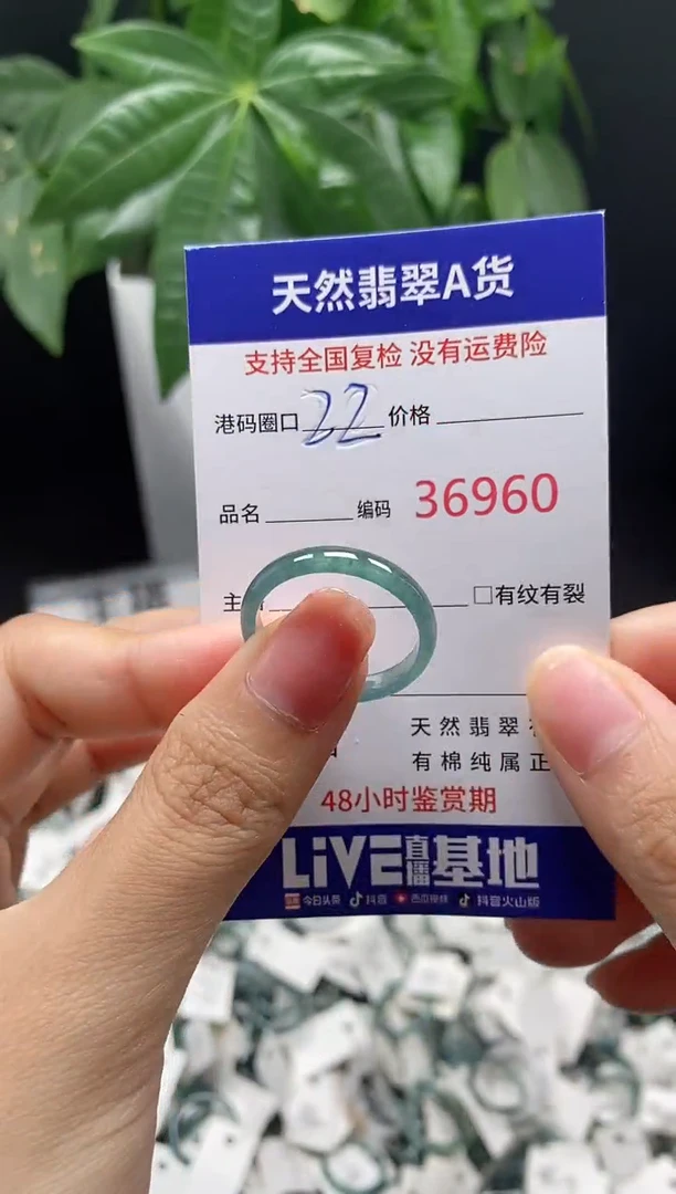 翡翠戒指未镶嵌天然翡翠戒圈6960