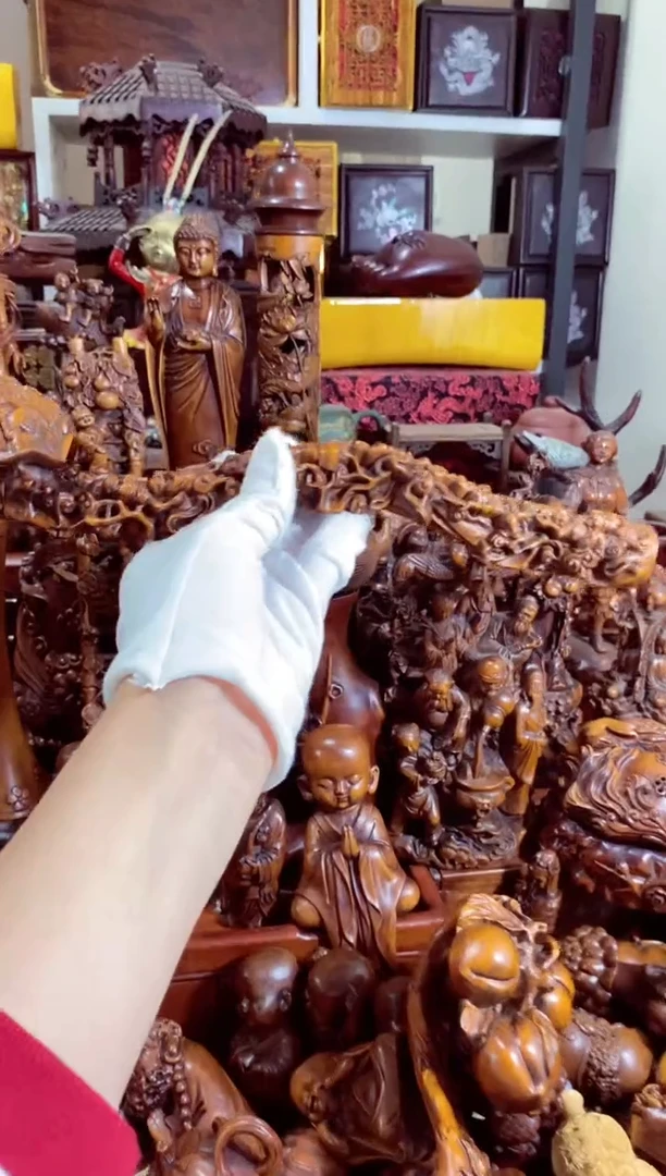 小叶黄杨摆件十八罗汉