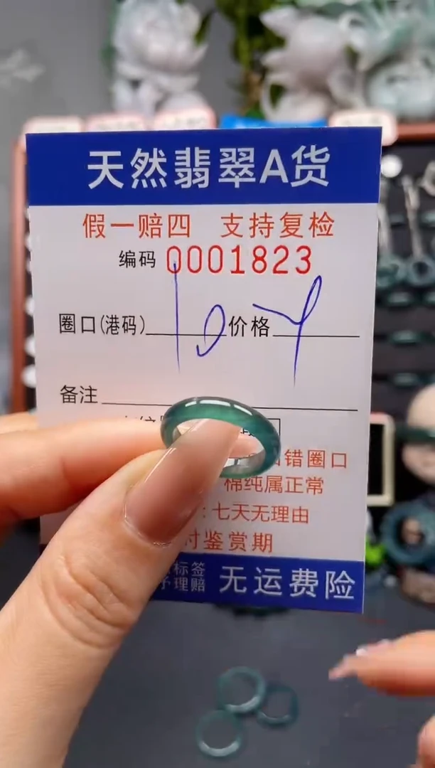 未镶嵌戒指翡翠10*1823