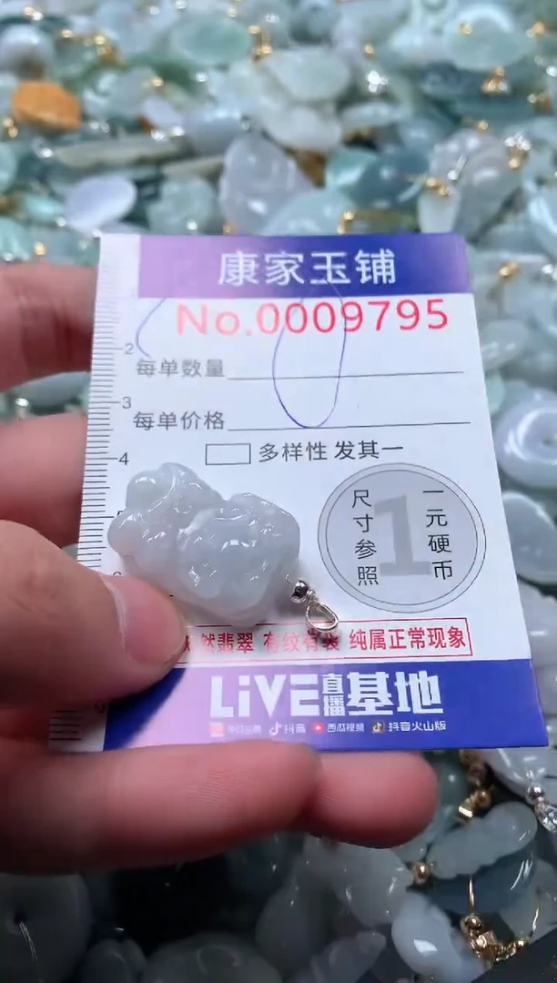 【闪购商品】翡翠吊坠(不含链)未镶嵌9795