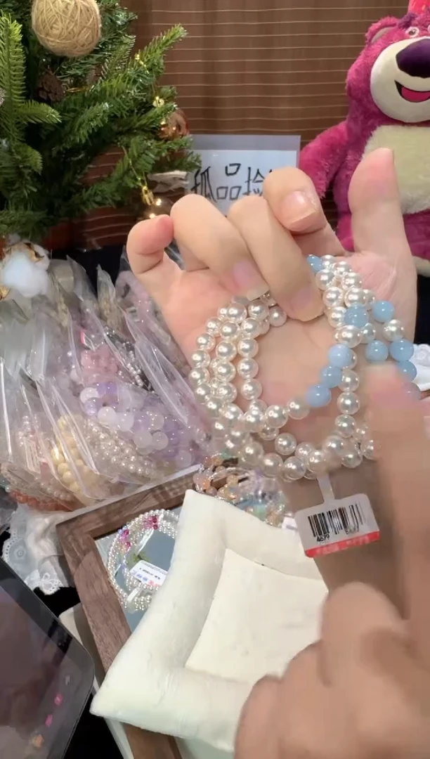 水晶手串未镶嵌孤品捡漏均匀瑕疵介意勿拍