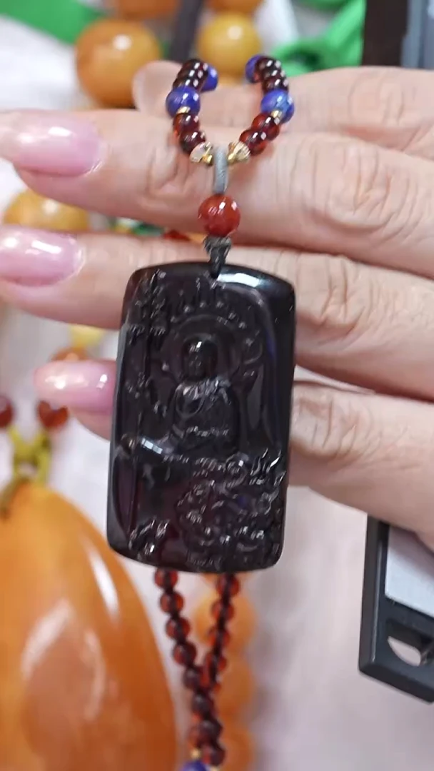 琥珀颈饰未镶嵌8979天然蜜蜡珠宝奇石云端妖孽全部保真