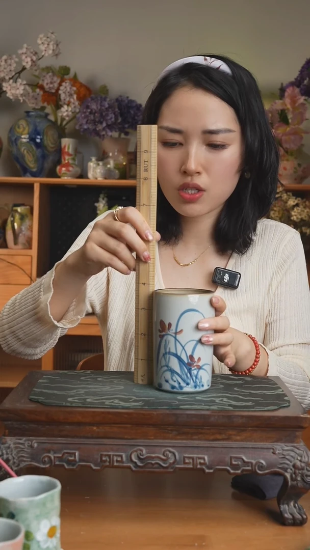 摆件不带花景德镇手工手绘陶瓷花瓶赏瓶