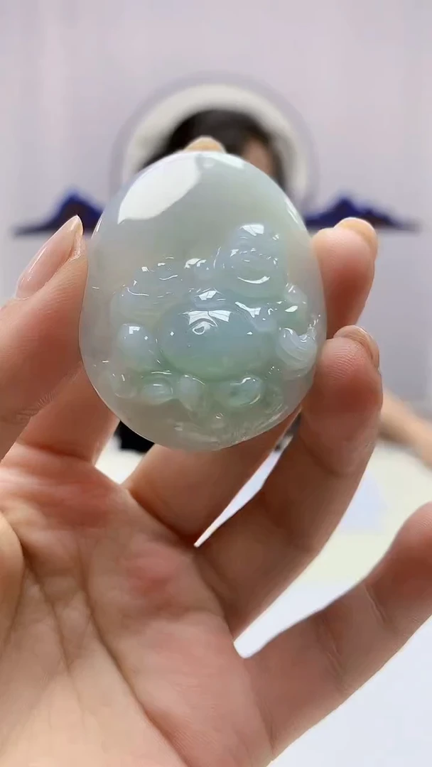 定制翡翠未镶嵌4902ms-毛货88佛公