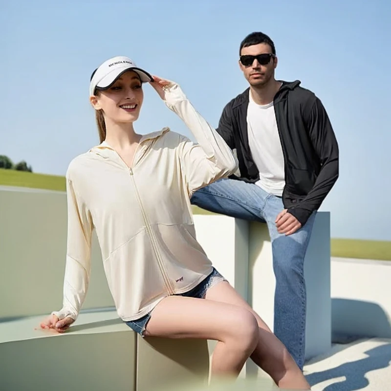 浪莎防晒衣男女同款长袖轻薄透气钓鱼防晒衫夏季沙滩衣冰丝夹克