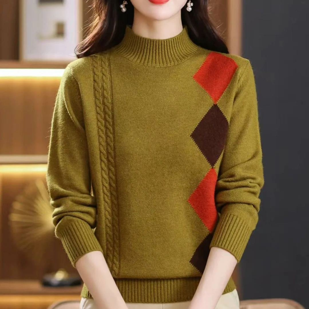 309#新款长袖半高领秋冬针织衫3 02