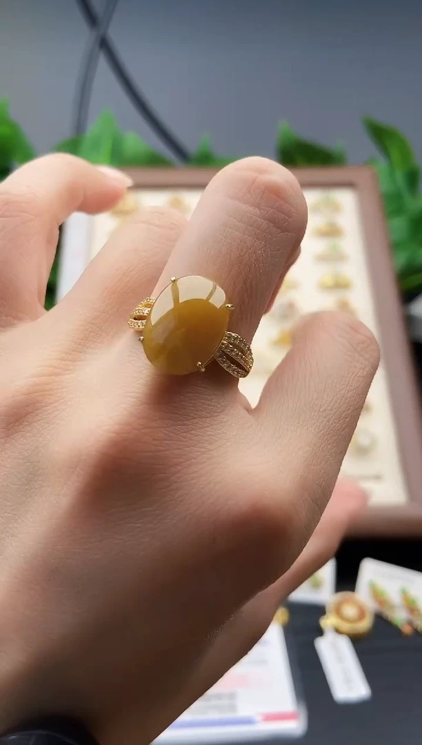 银S925镶嵌戒指翡翠12