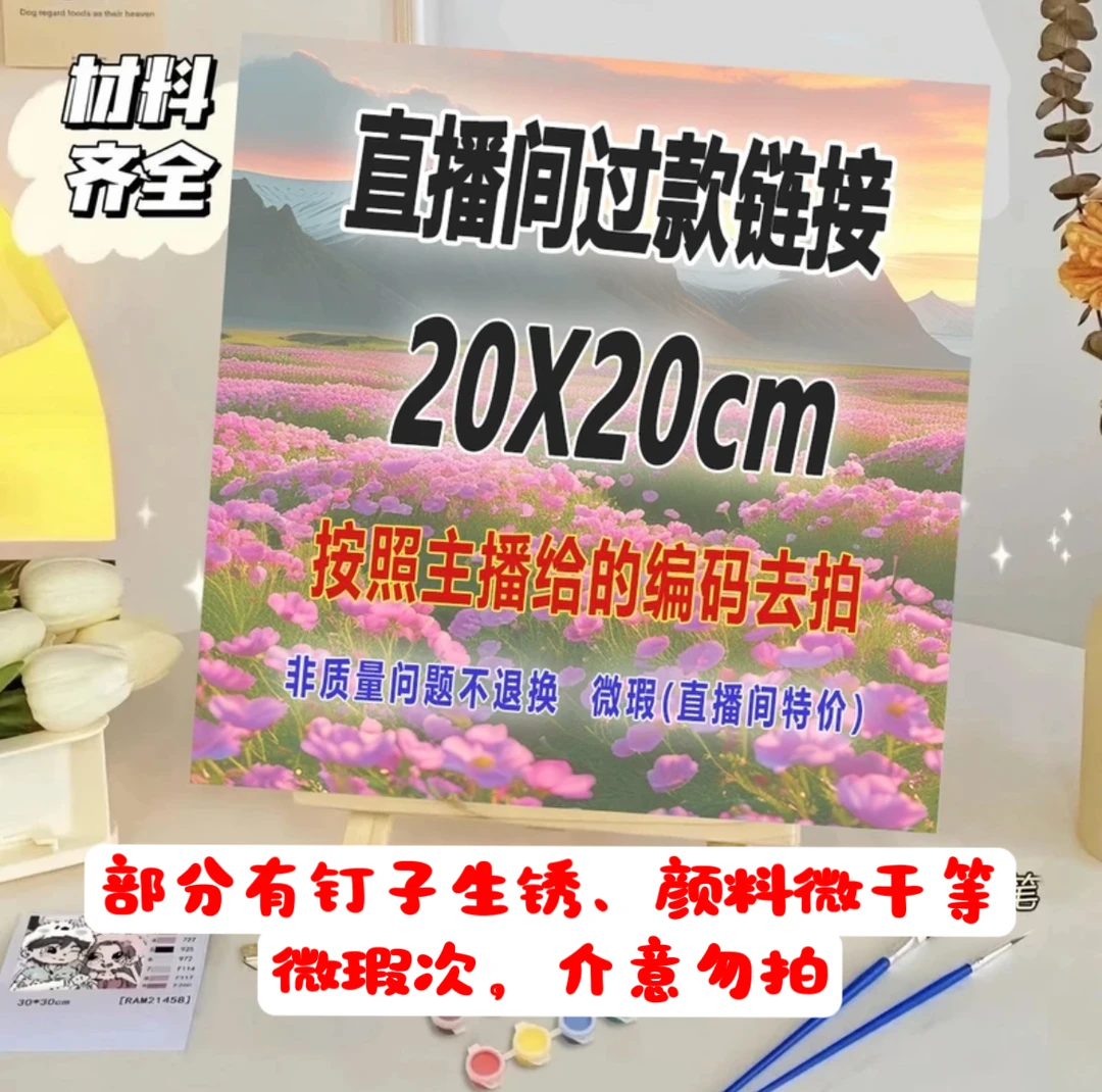 【Q401号起】20*20cm数字油画 【瑕疵款无售后】