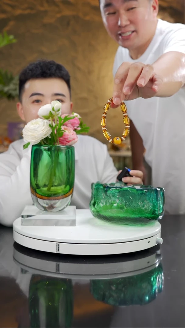 琉璃手工艺品琥珀色手串