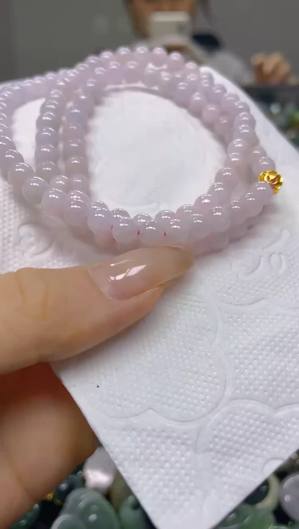 颈饰未镶嵌翡翠5MM/ T /翡翠A货，一件也是批发价