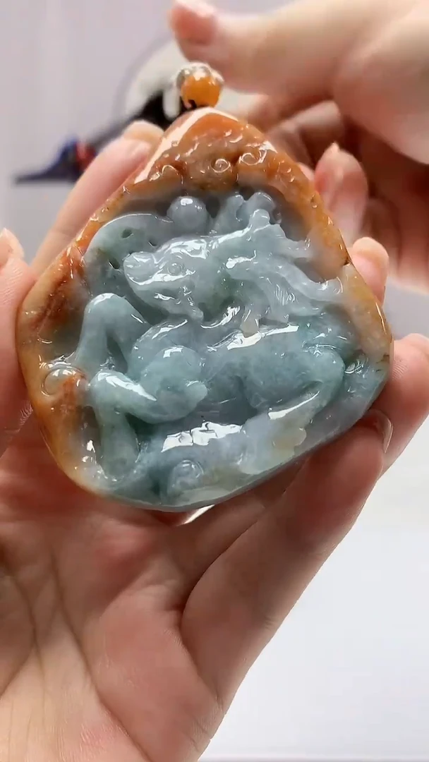 【闪购商品】定制翡翠未镶嵌5060ms-毛货挂件