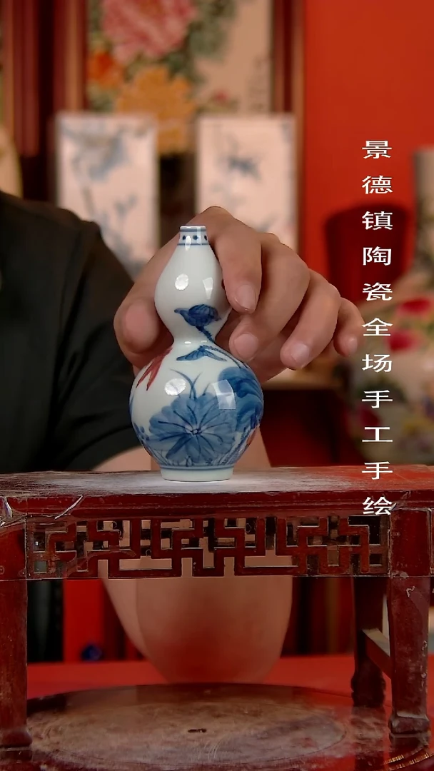 摆件景德镇陶瓷 手工手绘