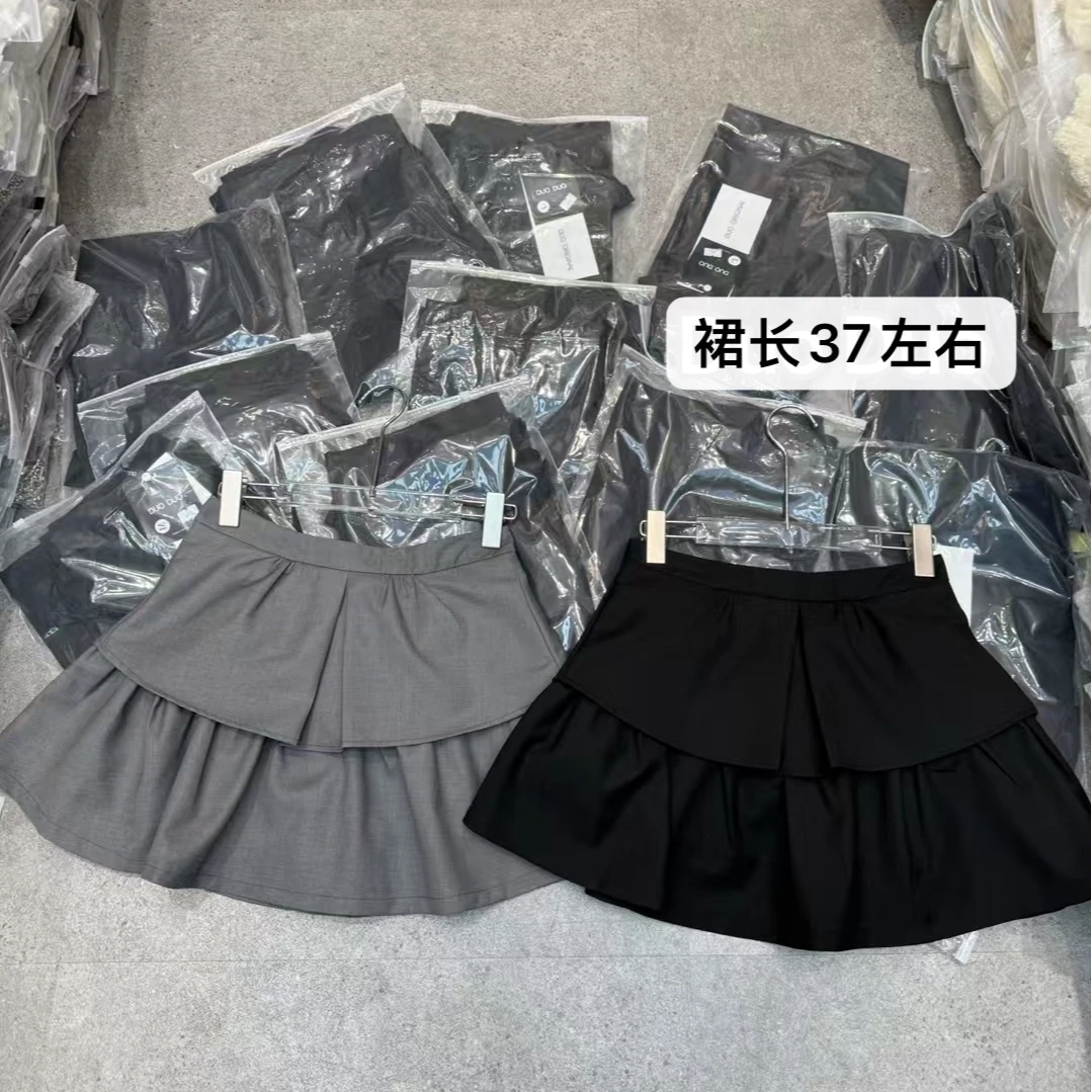 6058欧货设计感荷叶边洋气百搭半裙