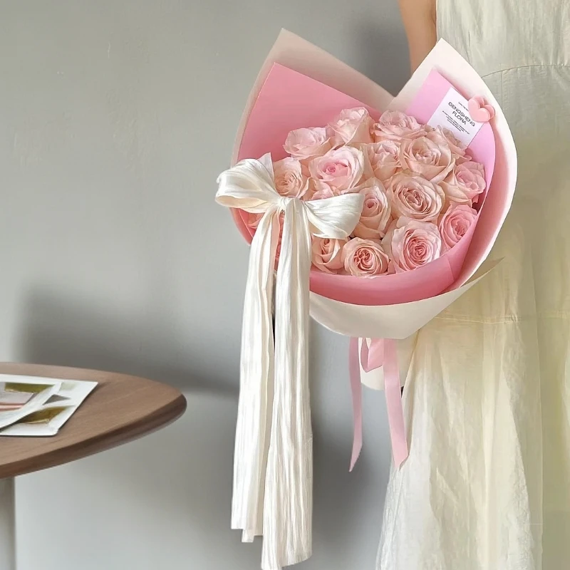 【恋爱频道】19枝粉玫瑰生日礼物送女友爱人老婆朋友闺蜜鲜花小时达同城花店配送到家
