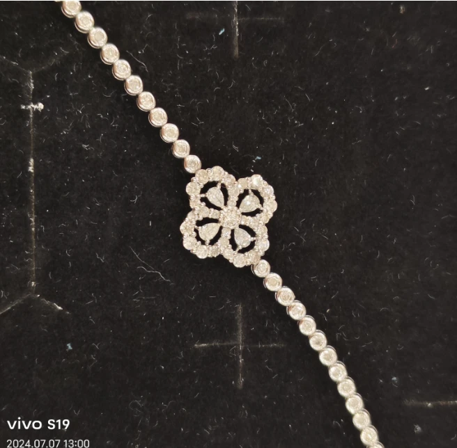 【月下高定】18k金 水滴四叶草手链ZSSL00136