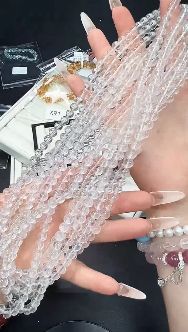 水晶手串未镶嵌96x多样性发其一【1条】默认微瑕