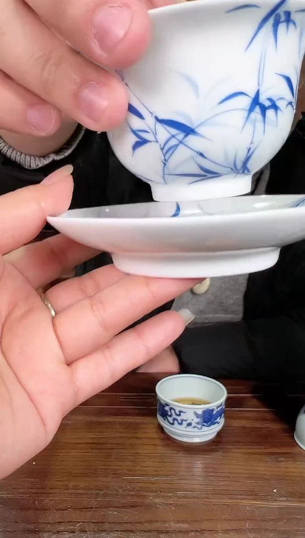 【闪购商品】th白时雨盖碗-满竹啊啊啊