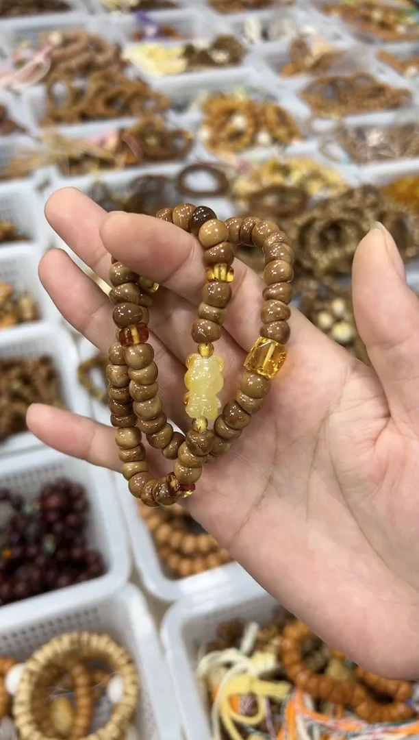 手串库克卡8.5mm库克蒜瓣大肠 diy小熊 双圈叠戴
