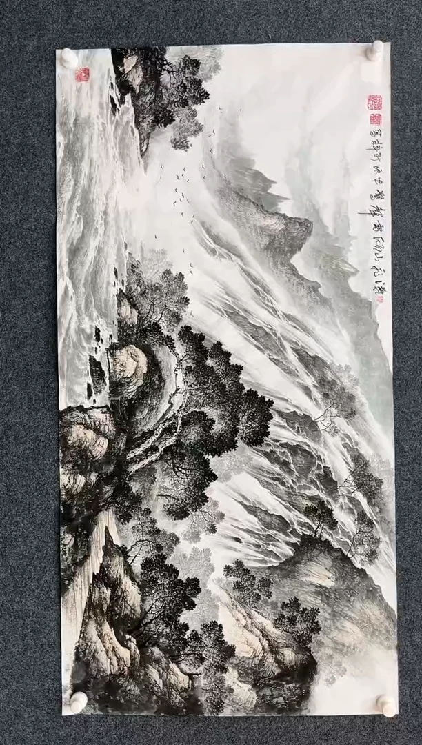 【闪购商品】国画2.23-艺术馆-颜新辉四尺75/