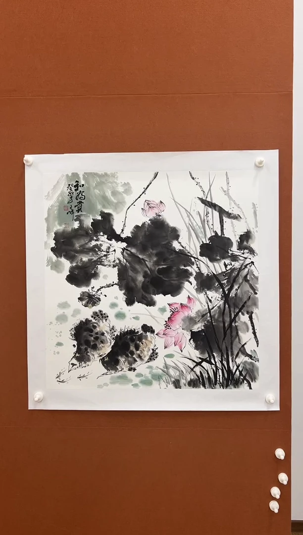 国画李文峰四尺斗方花鸟