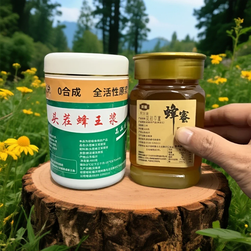 夏枯草蜜500克+头茬蜂王浆480克组合装包邮支持检测