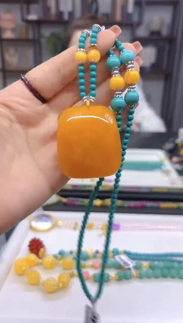 【闪购商品】蜜蜡毛衣链未镶嵌M685