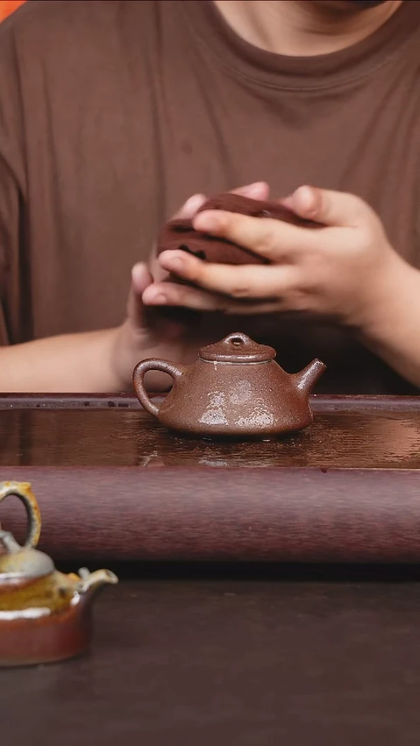 茶壶紫砂柴烧 石瓢