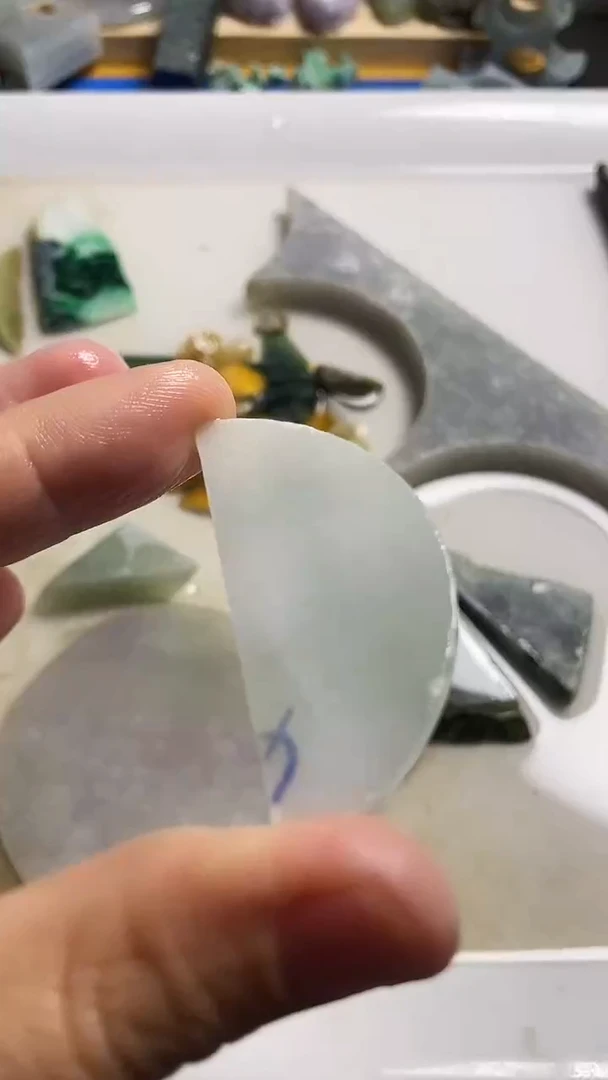 裸石翡翠小***艺翡翠小边料