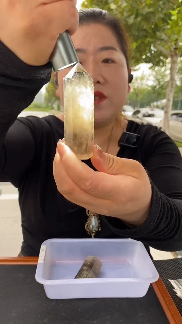 未镶嵌珠宝半成品水晶茶水晶柱子D89