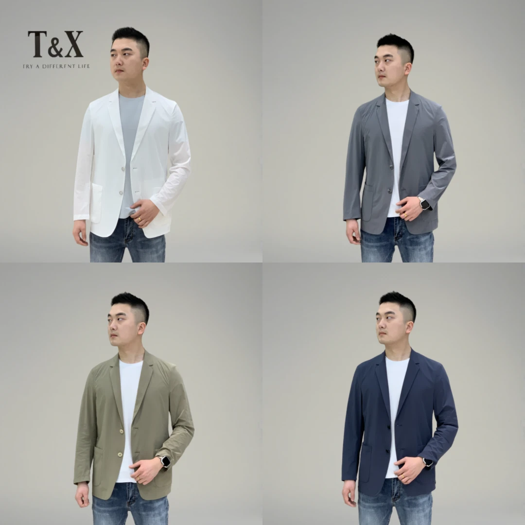 T&X/梯形男士春夏超薄便携式口袋收纳简约休闲防晒西装外套（0052）
