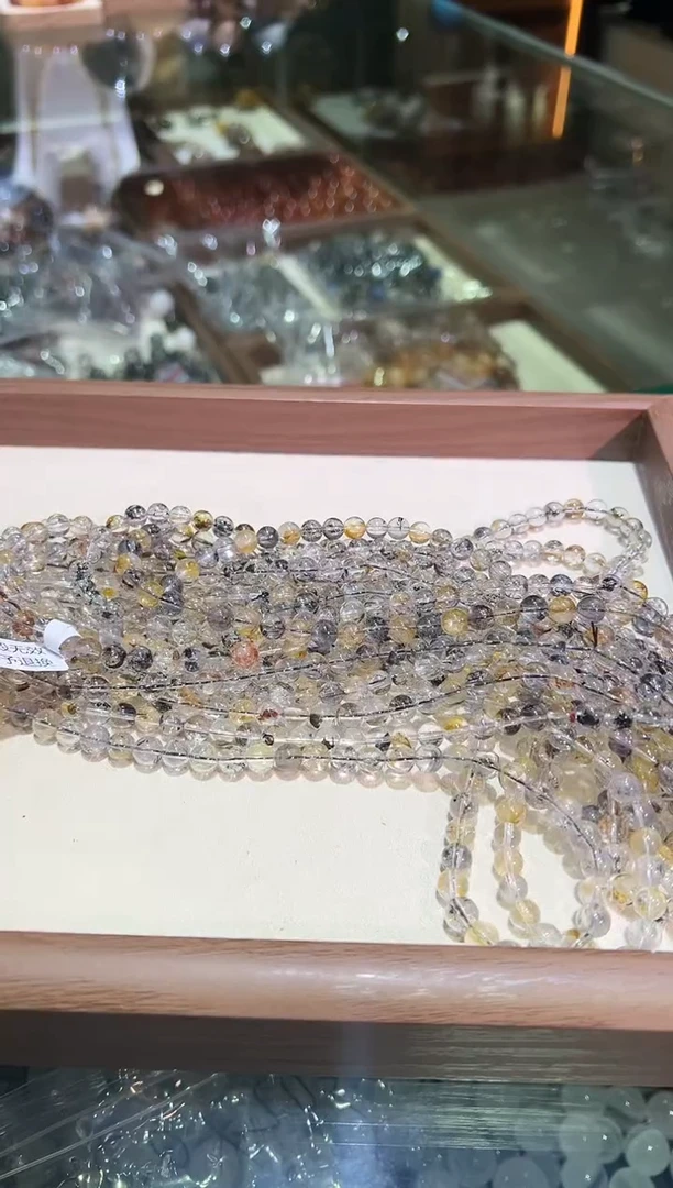 水晶手链未镶嵌7.6mm+闪灵三圈（多样性发一）