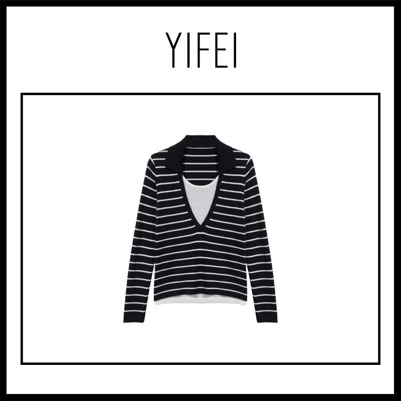 【歌蒂尔】秋季新款设计感时尚显瘦针织衫MC0801