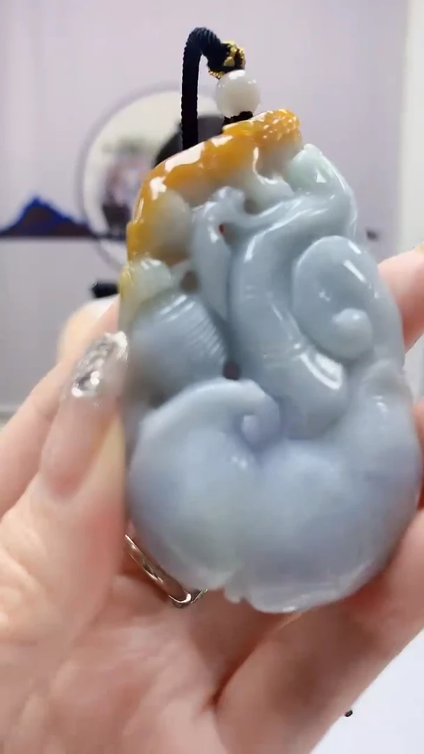 定制翡翠未镶嵌0405DD-毛货挂件65