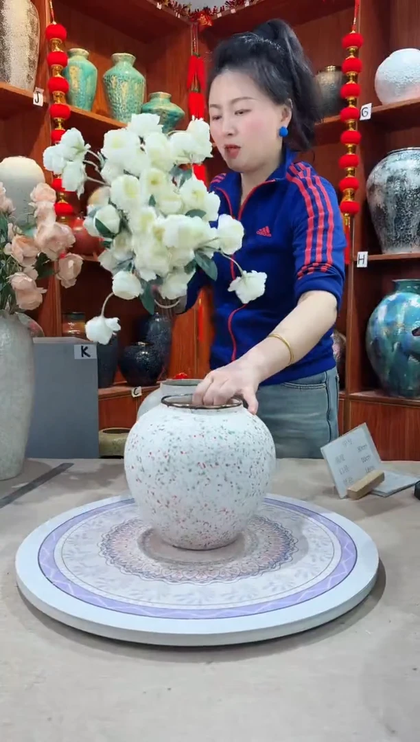 【闪购商品】瓶陶瓷花瓶 无花 樱花粉小号