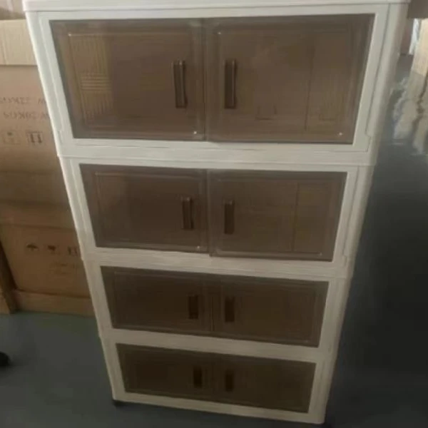 4层轻奢奶油风柜子收纳柜多功能客厅高颜值玩具衣服储物柜a1